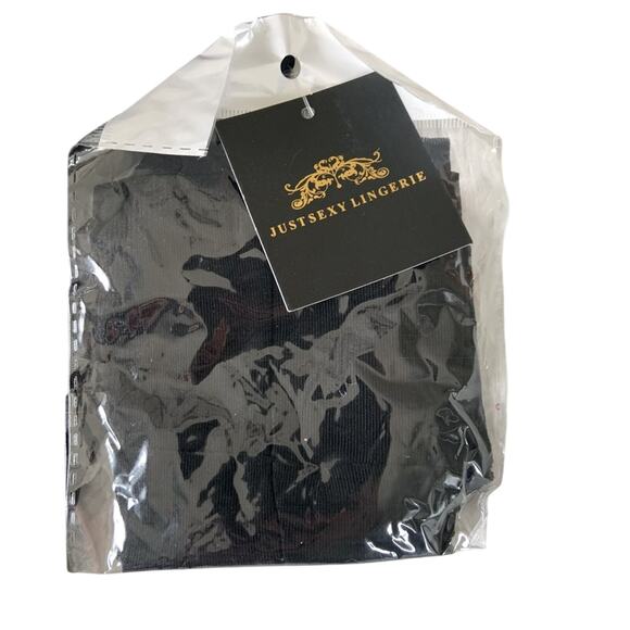 Just Sexy Lingerie Bow Bustier Set with Stockings Small NEW WITH TAGS Retail $87 - Picture 5 of 13